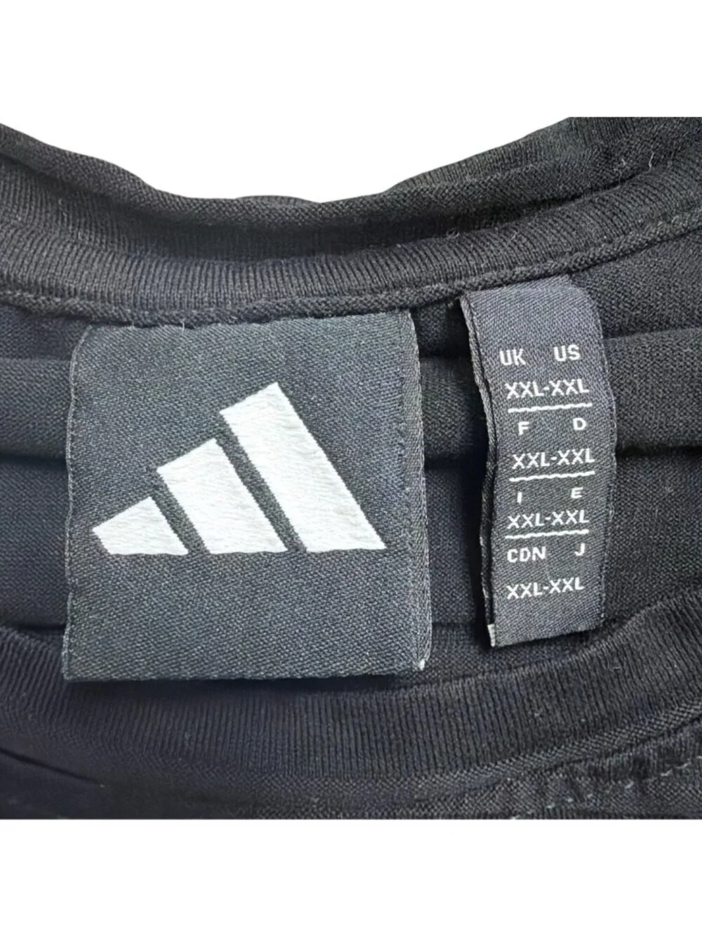 Adidas Mens Black Comfortable Crew Neck T-Shirt With Classic Logo Size XXL